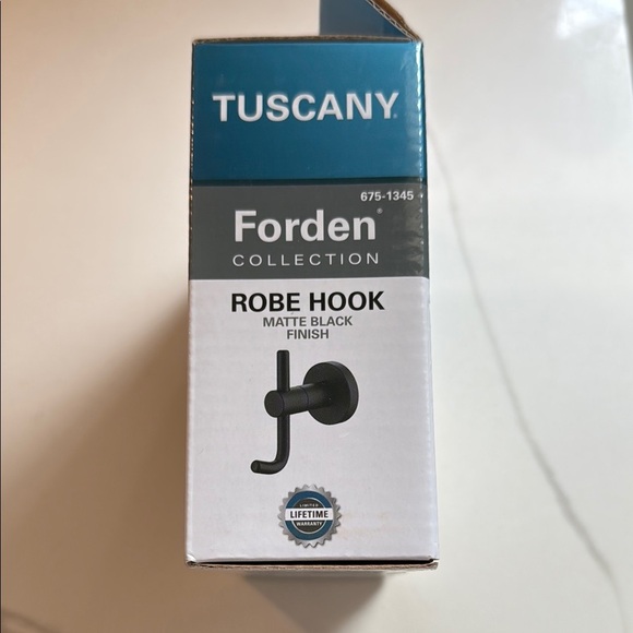 NWT Matte Black Robe Hook Brand New in Box - Picture 2 of 6
